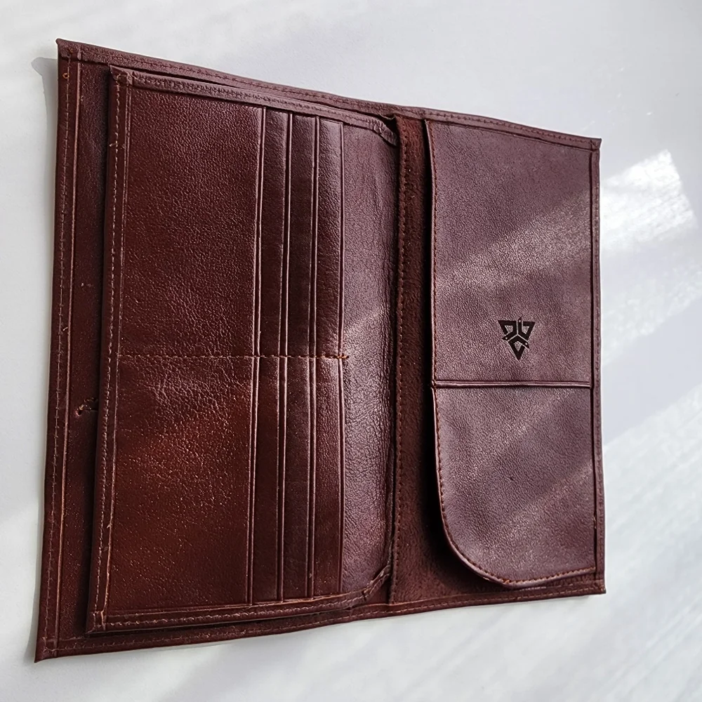 Father's Day Gift Leather bifold Wallet Brown